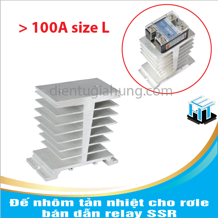 1 Cái Đế nhôm tản nhiệt cho rơle bán dẫn relay SSR