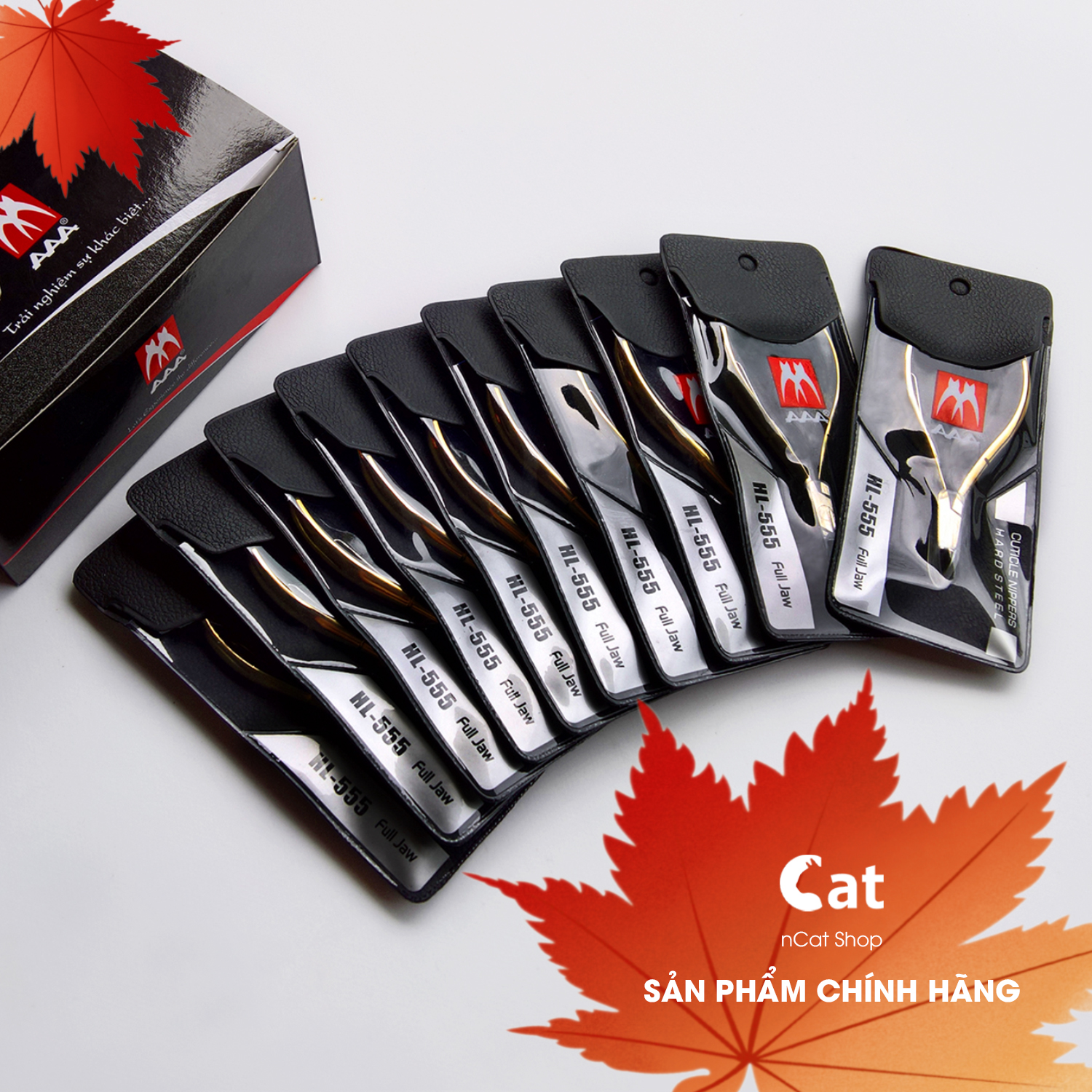 Kềm AAA HL555 - Combo 10 Cây - Kềm Cắt Da Mạ Vàng