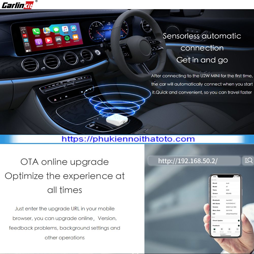 Carplay Không Dây CarlinKit U2W Mini