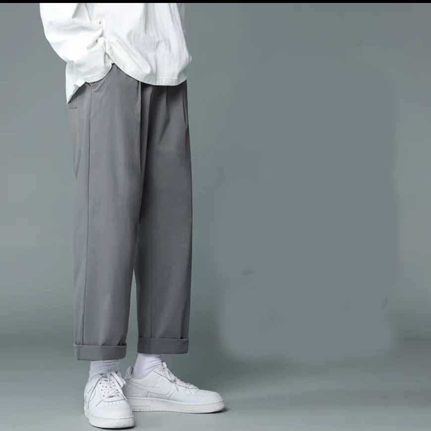 Quần baggy kaki nam nữ - Kiểu quần ống rộng basic unisex - 4 màu đen xám kem rêu - G5.shop