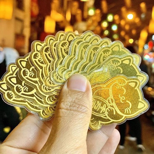 SỈ MÈO THẦN TÀI DÁN ỐP ĐIỆN THOẠI MAY MẮN