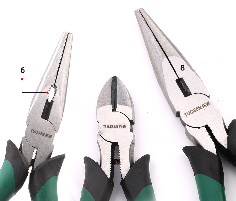 Kìm kẹp, kìm mỏ nhọn, kềm bấm đa năng 6 inch, 8inch Tuosen