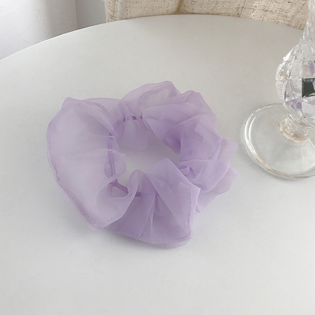 Dây cột tóc vải Scrunchies Trơn 5 màu pastel CT57