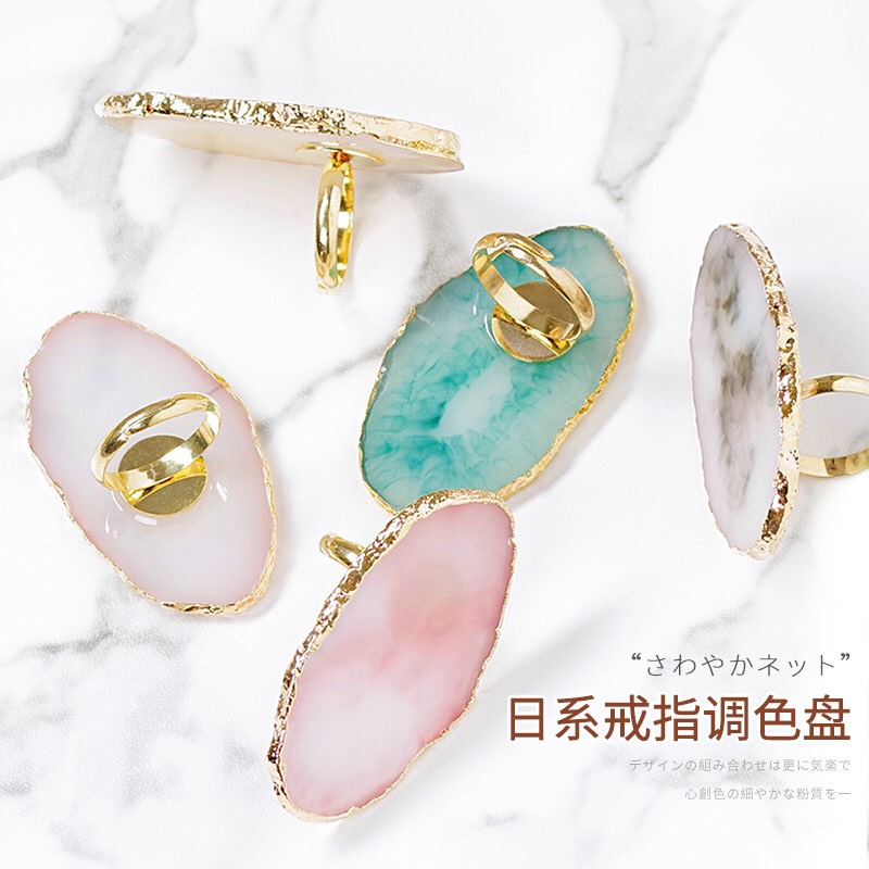nhẫn pha màu nail