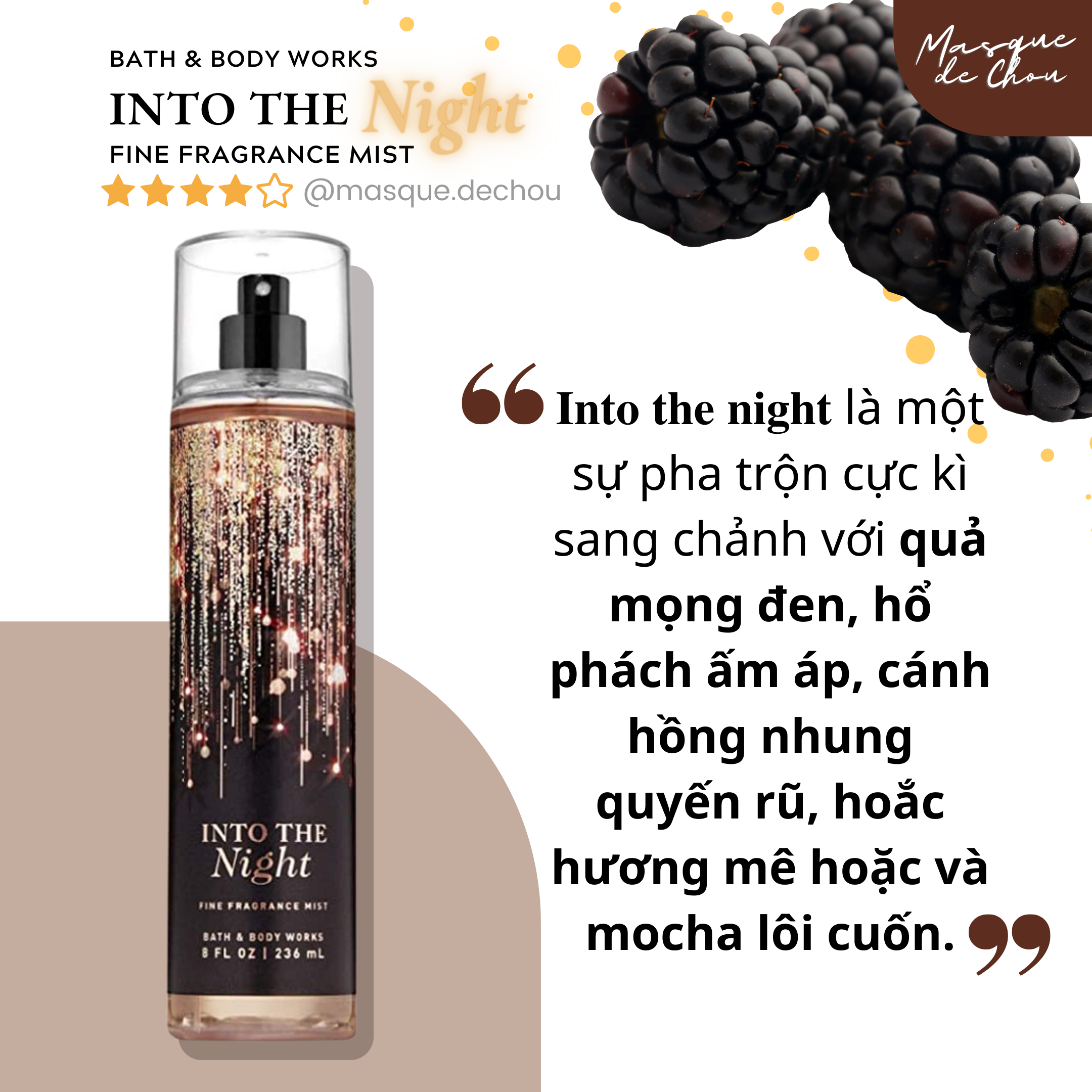 Xịt Thơm Dưỡng Thể Bath & Body Works Into The Night Fine Fragrance Mist | Lazada.Vn