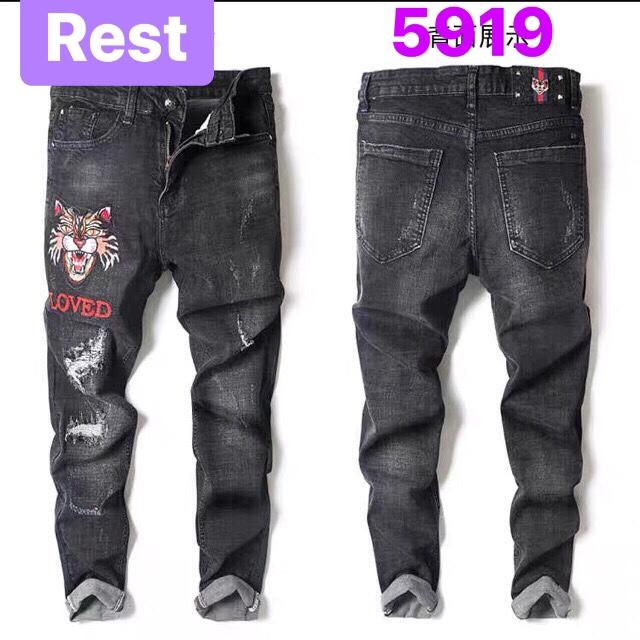 QUẦN JEAN NAM CHẤT BÒ CAO CẤP ĐEN MÈO TO HOT NHẤT EV-5919 - EVEREST FASHION