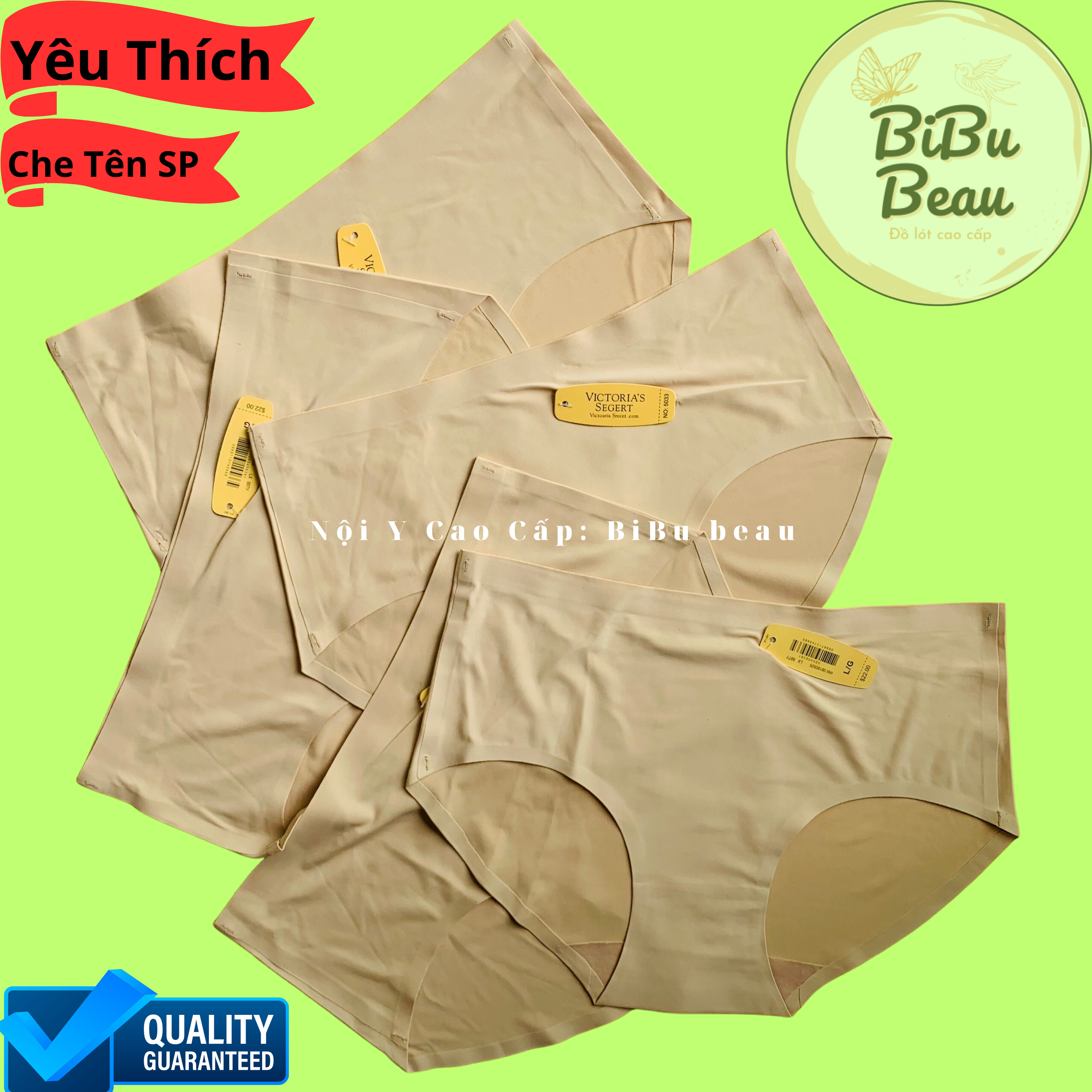 Combo 5 quần nữ đúc su cao cấp , quần lót nữ chất su co giãn 4 chiều siêu dai mát mịn - nội y cao cấp: bibu beau