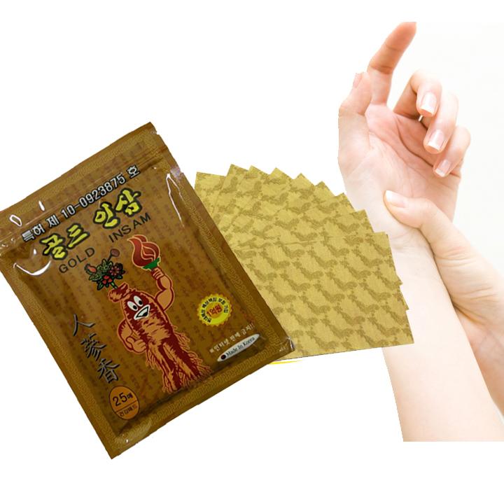 Miếng Cao Dán Hồng Sâm Gold Insam - 1 gói 25 miếng