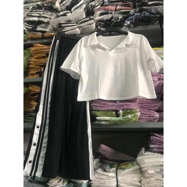 Sét áo polo crt quần xe cúc bấm
