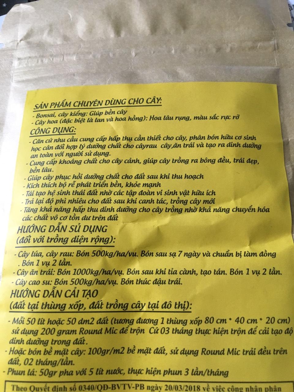 Phân cá hữu cơ sinh học round-mic Hàn quốc gói 300gr