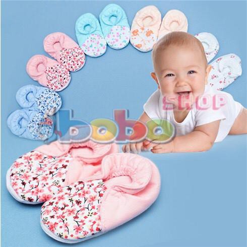 [HCM]Giày Vải Bông Bèo Cho Bé Gái Từ 0-9 Tháng