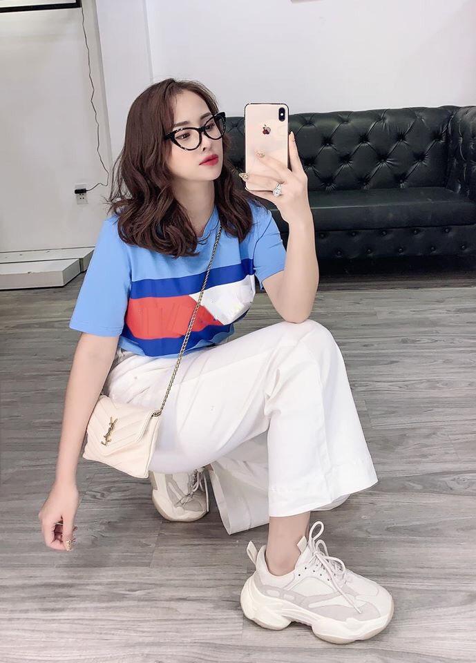 [HCM]ÁO THUN NỮ COTTON PHỐI SỌC HOT - A4