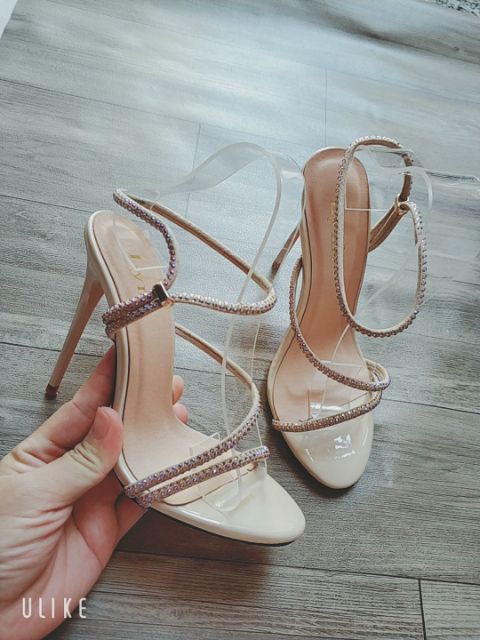 [HCM]Giày Sandal Cao Gót Đính Hạt 11P
