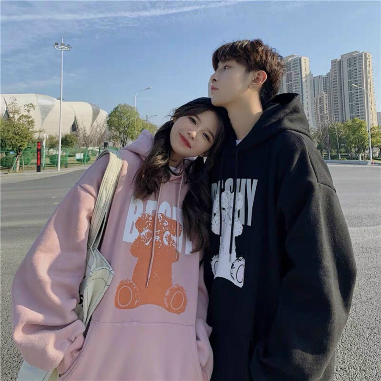 Áo Khoác Hoodie Nam Nữ In Hình chú gấu đáng yêu Kiểu Dáng Dễ Thương cho các cặp đôi, Chất Vải Nỉ Dày Dặn Cao Cấp thoải mái Mẫu Hot Trend