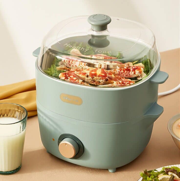 Nồi hấp 02 tầng Bear 4L