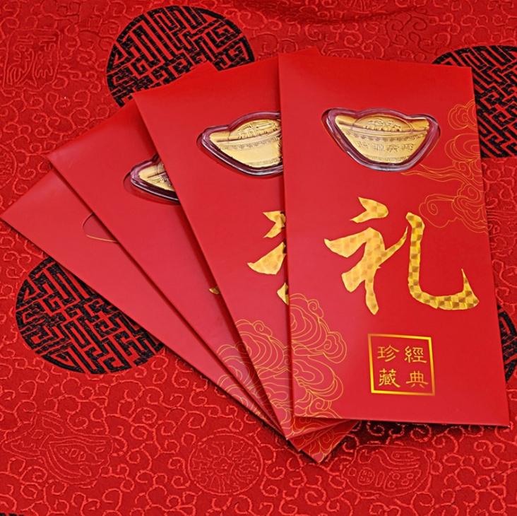 Bao Lì Xì Hình Thỏi Vàng