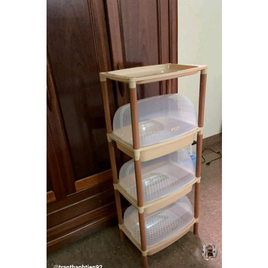 (Ảnh thật) Kệ úp bát đĩa có nắp đậy Việt Nhật đủ size