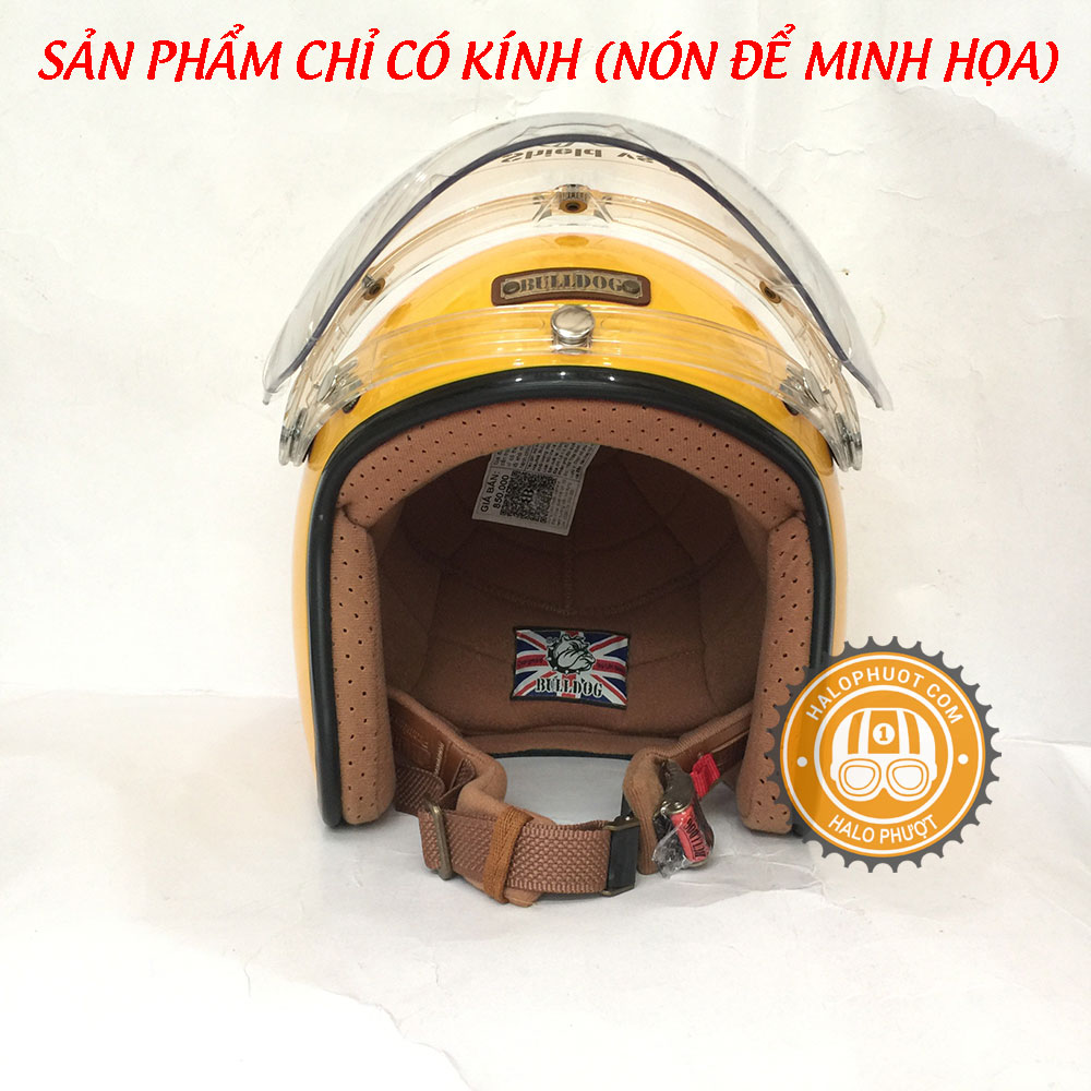 Kính Flat Eagle Bulldog Chính Hãng (gắn nón 3/4)