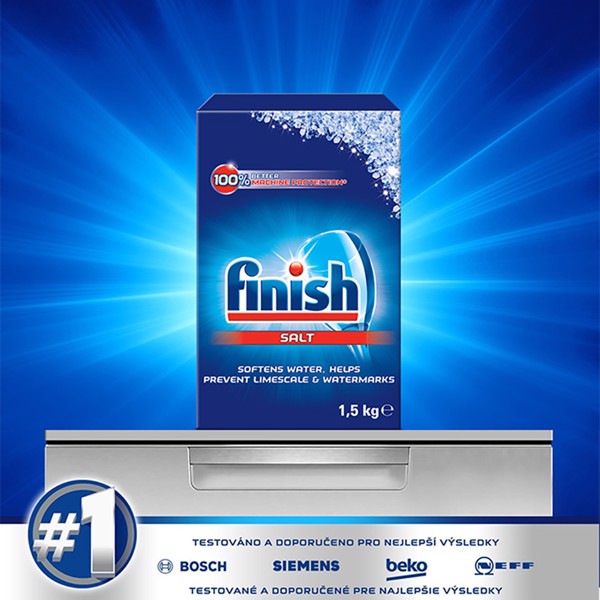 Muối rửa chén Finish 1,2kg  chuyên dùng cho máy rửa chén