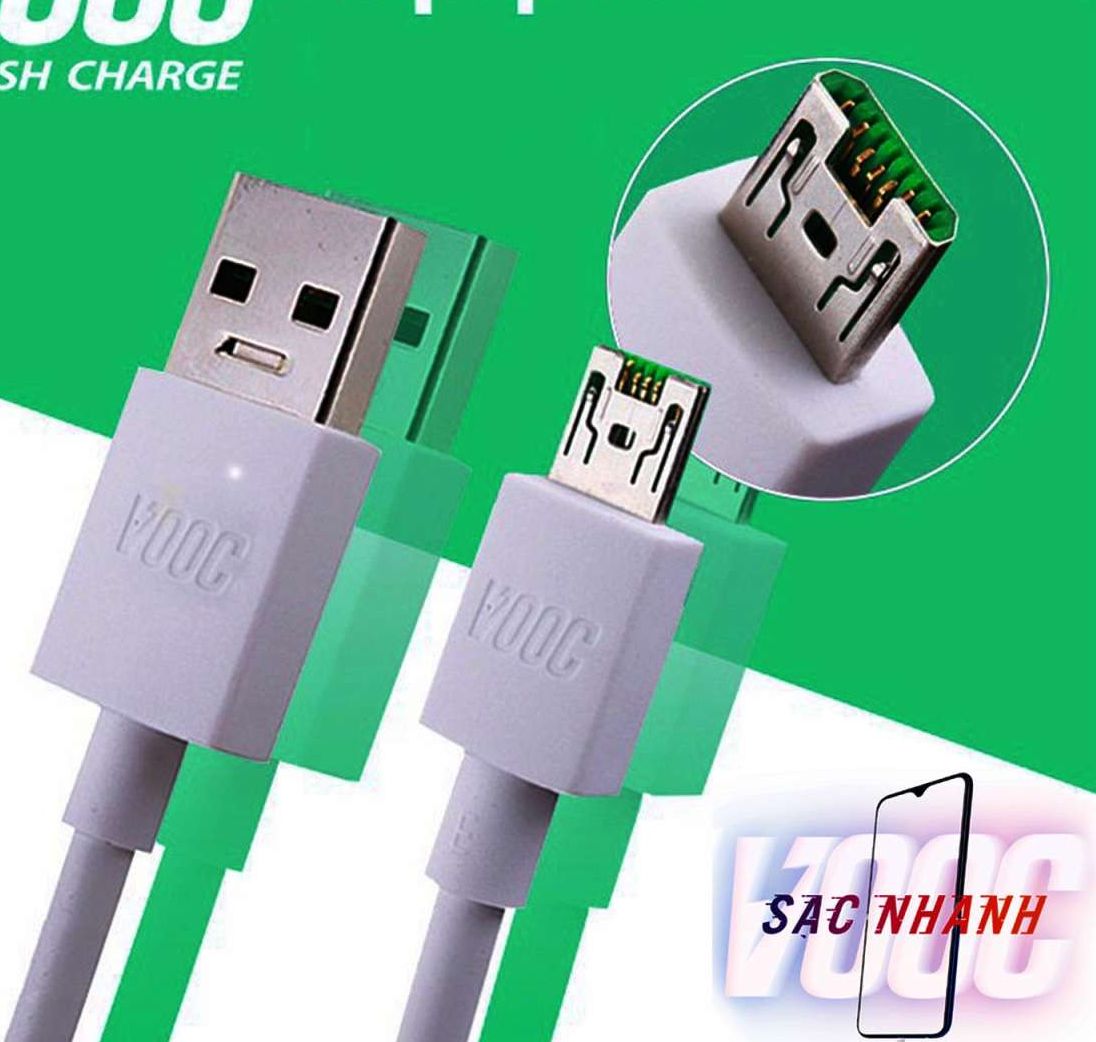 Cáp sạc nhanh vooc 4.0 - ak779 micro usb -cam kết sạc siêu nhanh