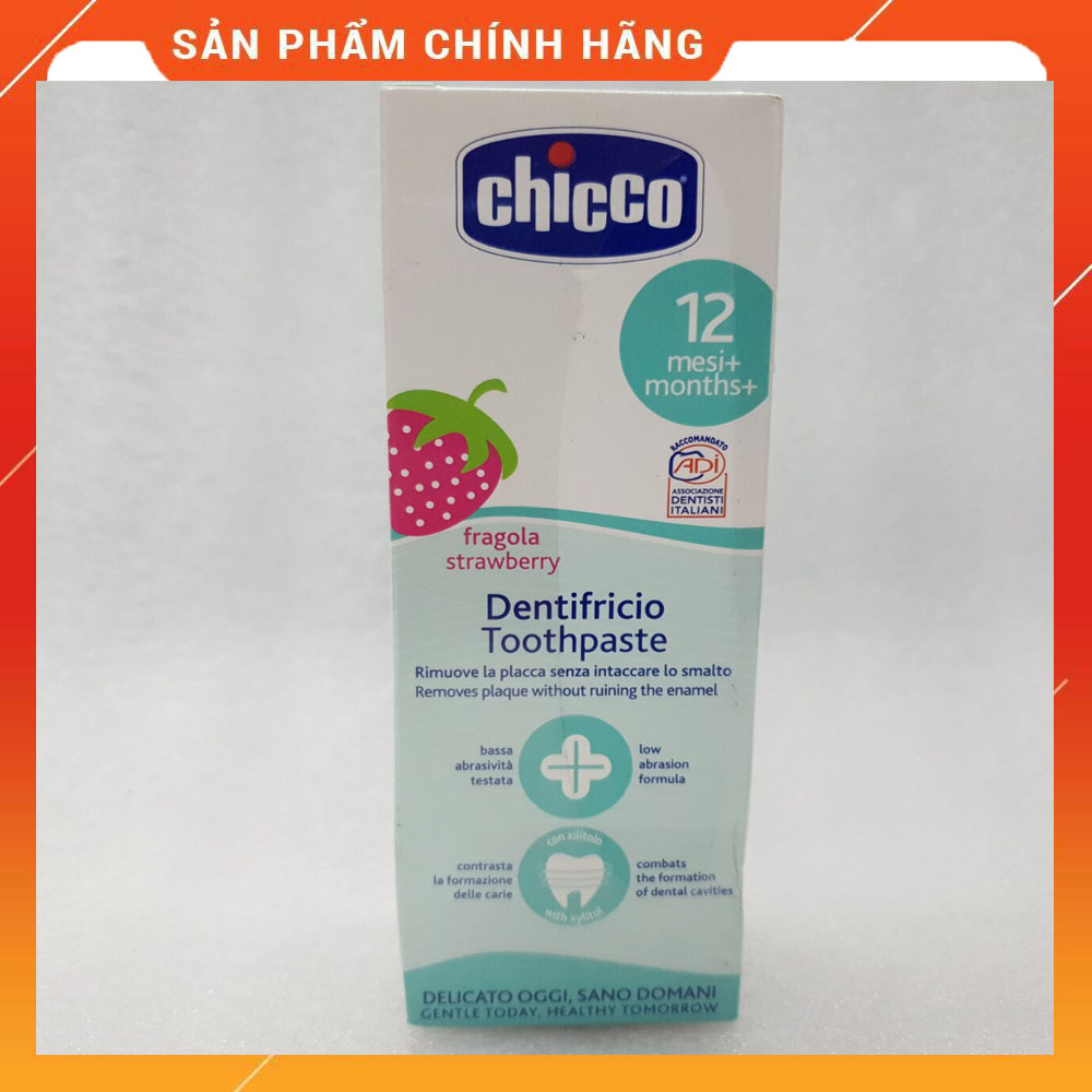 [HCM]Kem đánh răng Chicco hương dâu 12M+