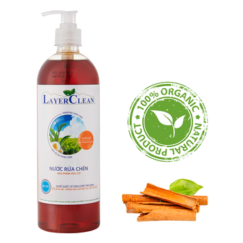 Nước Rửa Chén Hữu Cơ Layer Clean Hương Quế 800ml