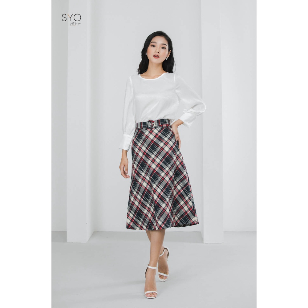 Chân Váy Xòe Kẻ V2220015