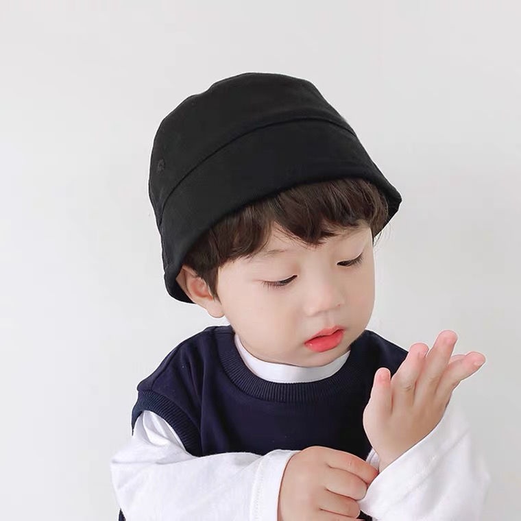 Mũ Bucket Vành Tròn Đơn Màu Cho Bé