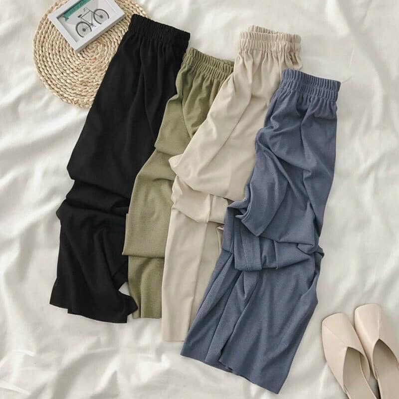 Quần Culottes suông len tăm