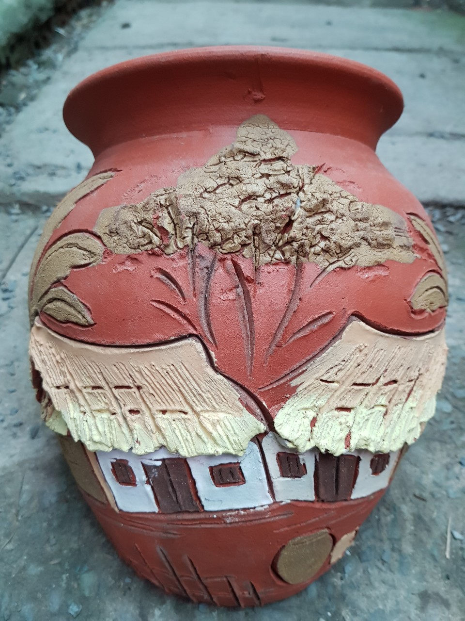 Chậu ốp tường gốm trồng hoa cây cảnh