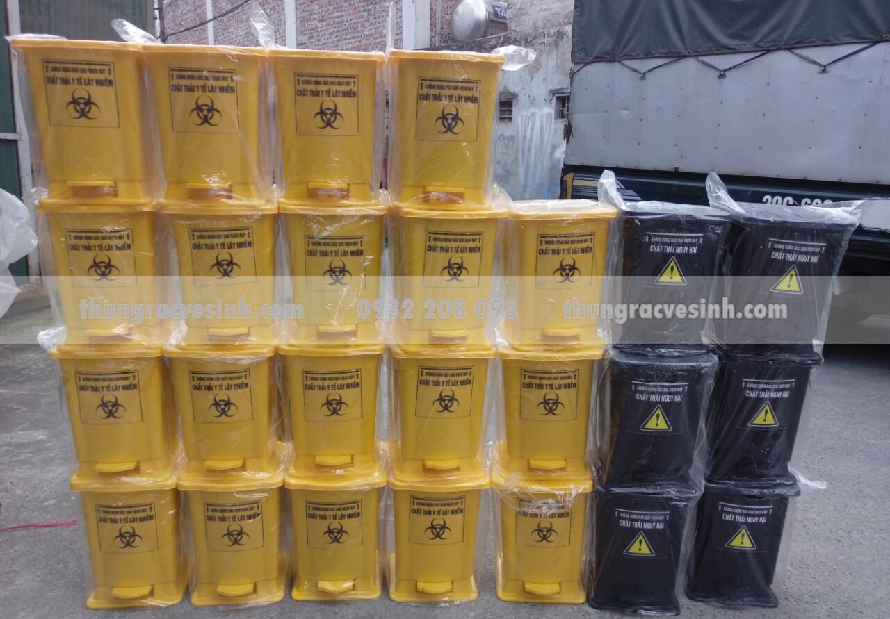 Thùng rác y tế 15 lít Sóng Vàng