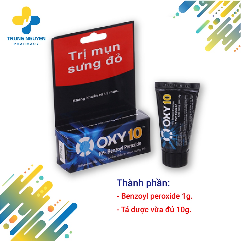 Kem chấm mụn viêm Oxy 10 (10g)