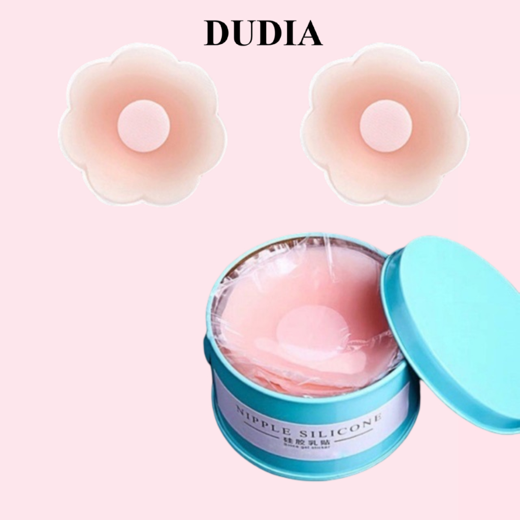 Hộp 10 Miếng Dán Ngực DUDIA Silicon Hình Hoa [P04]