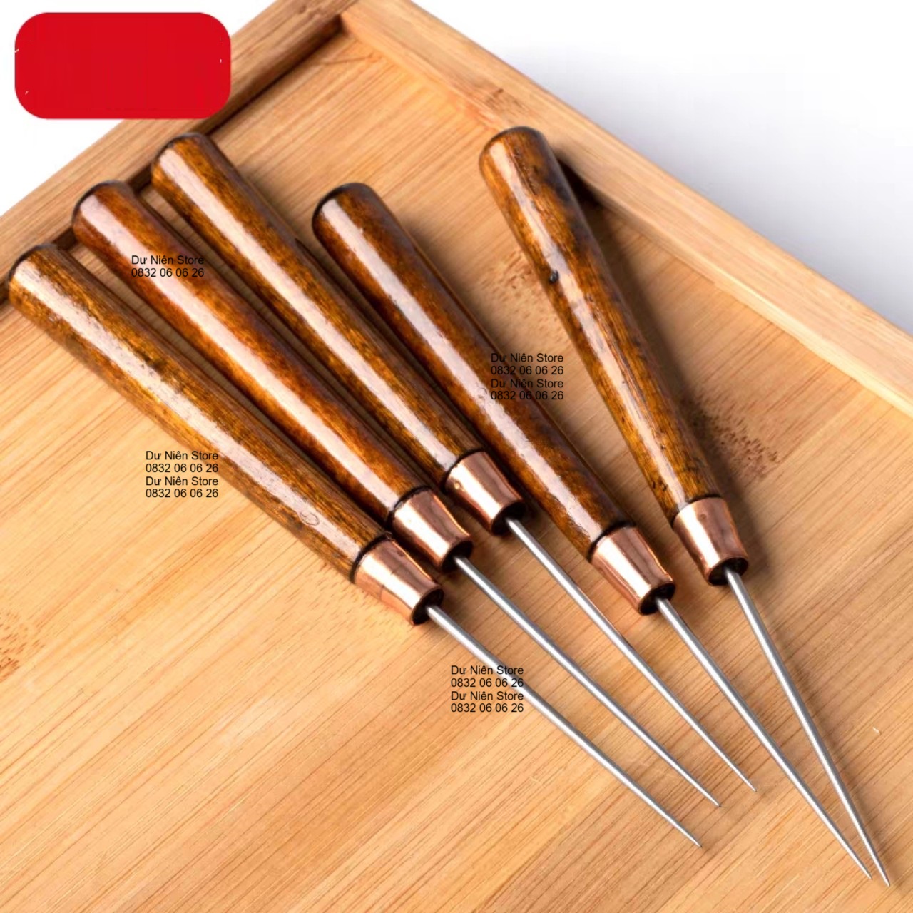 Dùi nhọn đục lỗ cán gỗ 16cm