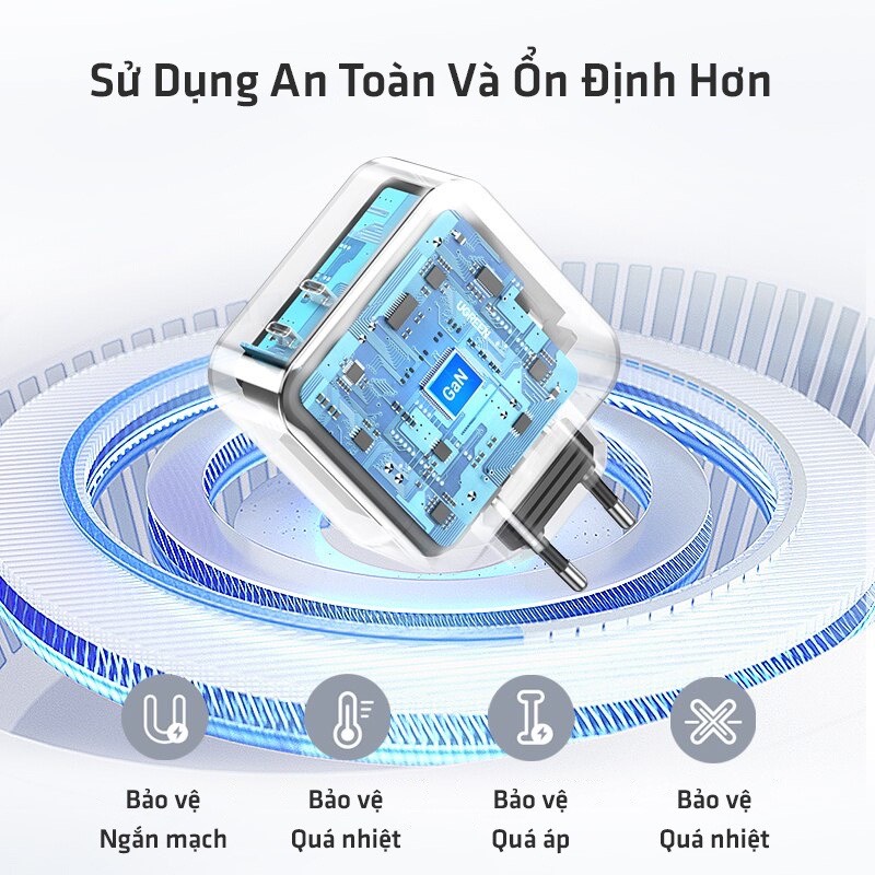 Củ Sạc GaN UGREEN 100w Wall Charger 2C Model: CD254