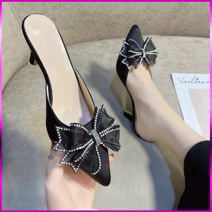 DÉP SỤC NƠ XOÀN, GÓT CAO 7CM