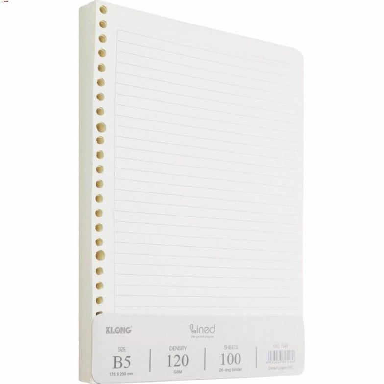-Ruột giấy refill sổ còng kẻ ngang B5 - 100 tờ; MS: 548 [Klong]