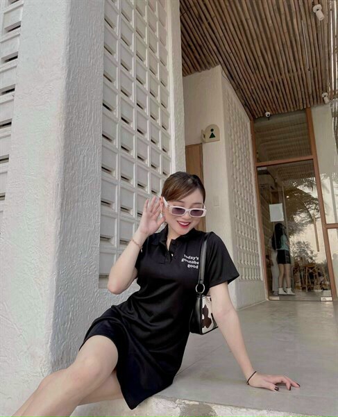[HCM]Đầm suông cổ sơ mi thời trang