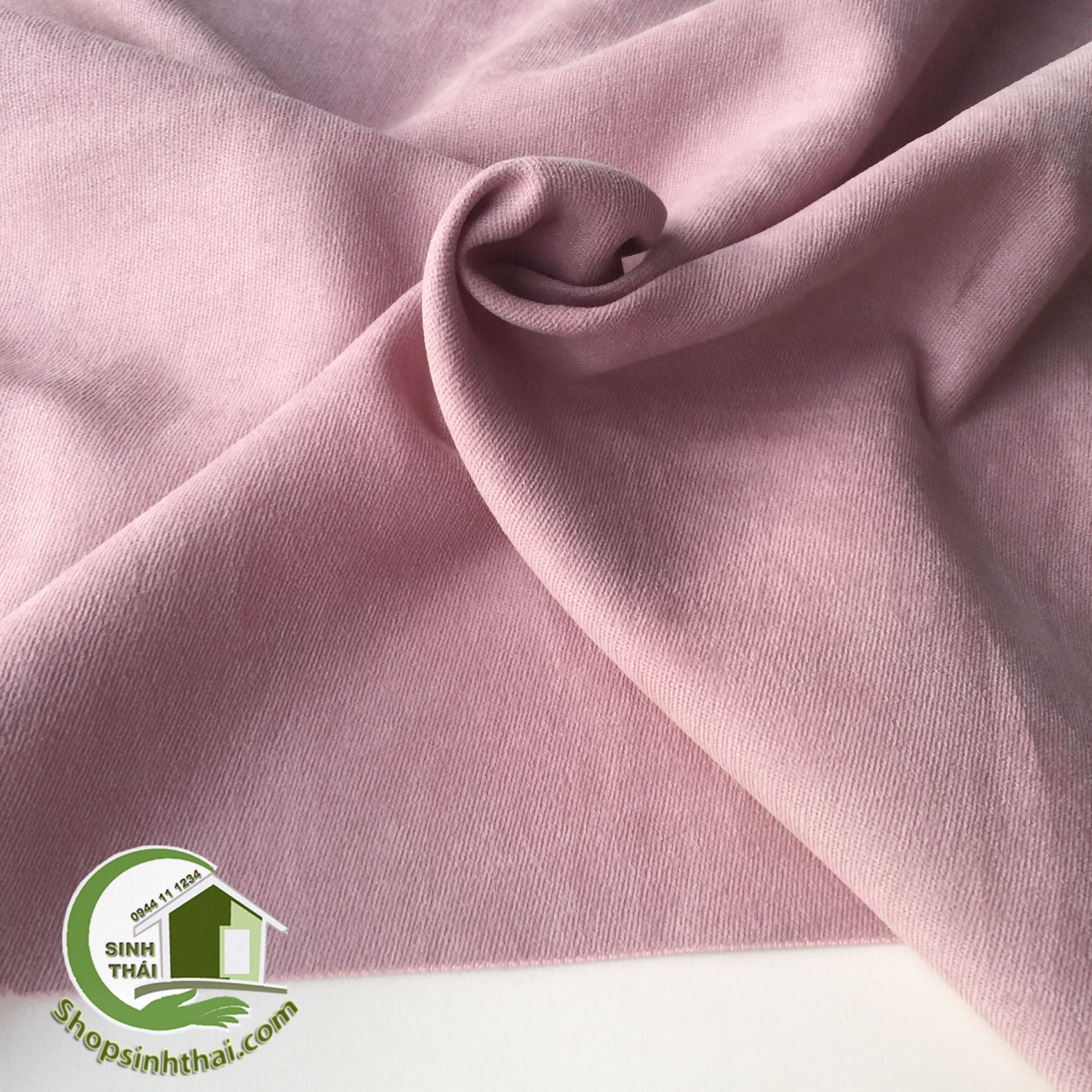 [HCM]Vải nhung tăm màu hồng đất [ 50cm x khổ 155cm ]
