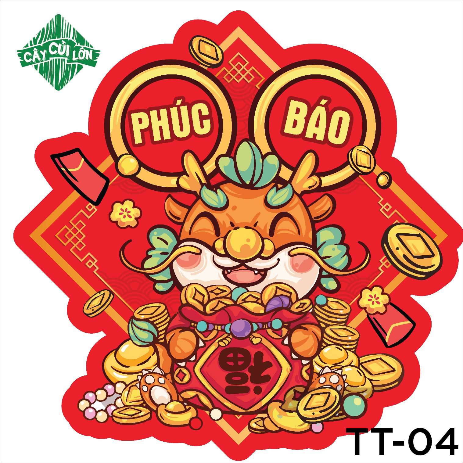 SET 10 TẤM TEM TẾT 8.5X8.5CM