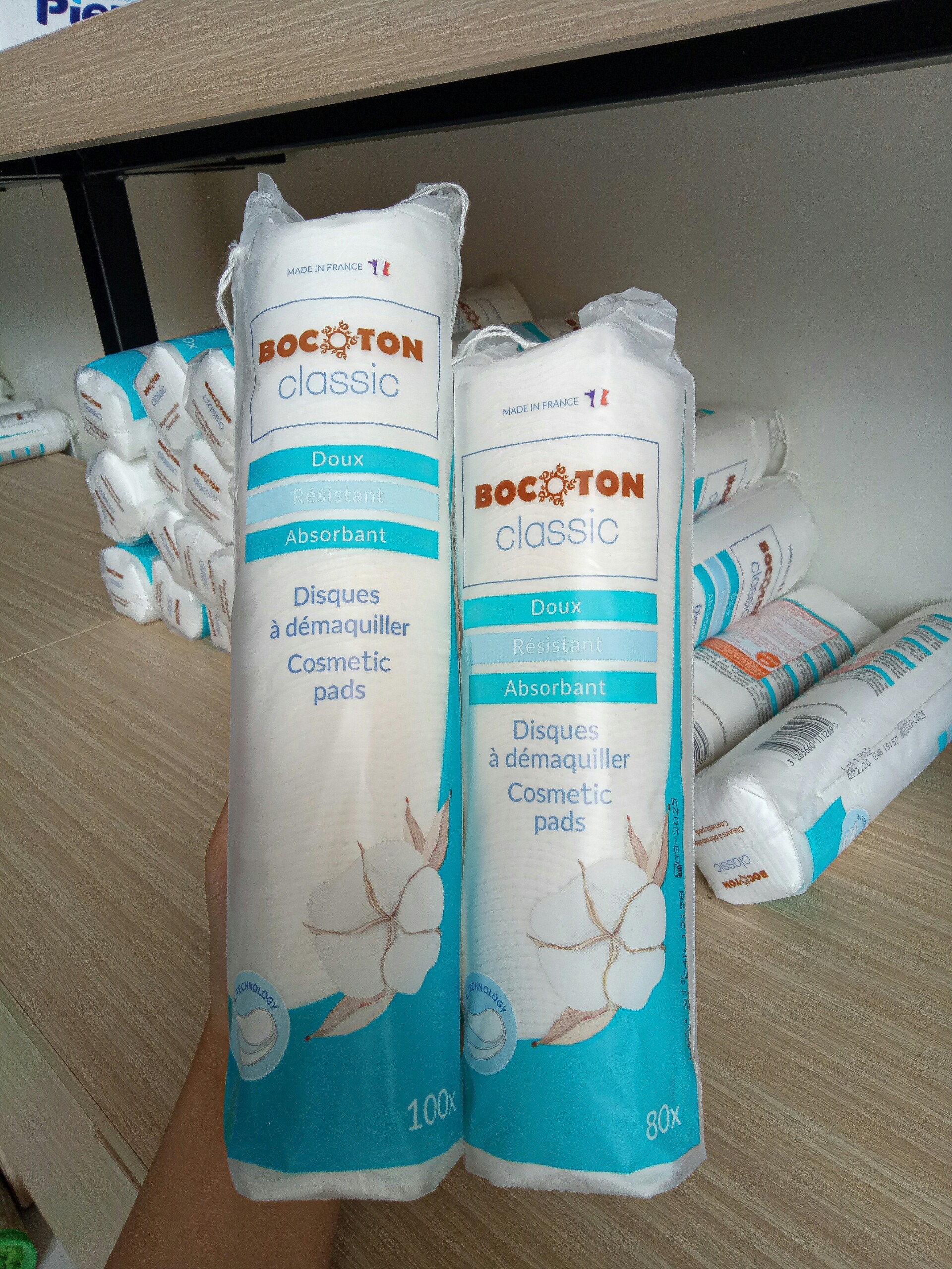 [Mua 3 tặng 1 mặt nạ ] Bông tẩy trang Bocoton Pháp 100 miếng
