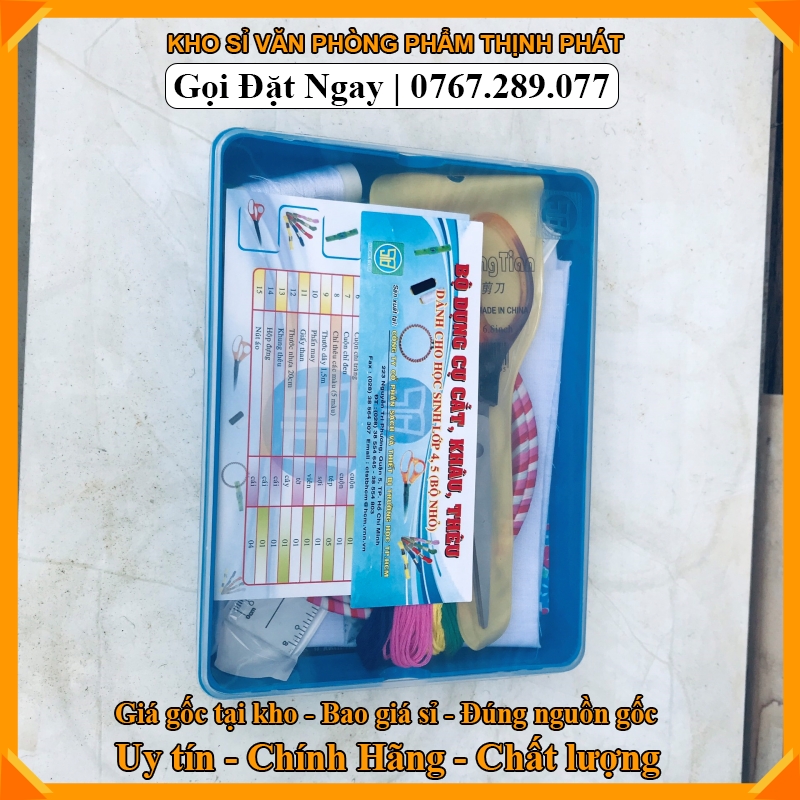 BỘ  DỤNG CỤ CẮT, KHÂU,THÊU LỚP 4 -5