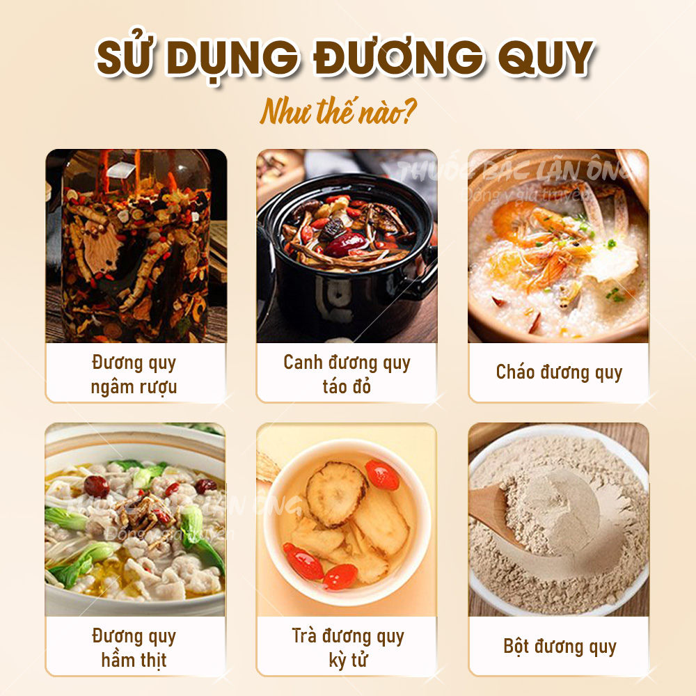 Đương quy thái lát 500g, quy phiến mỏng, khô, thơm, sạch. - Lãn Ông
