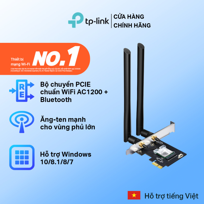 Bảng giá Bộ Chuyển Đổi Wifi TP-Link Archer T5E PCIe Bluetooth 4.2 Chuẩn AC1200 Phong Vũ