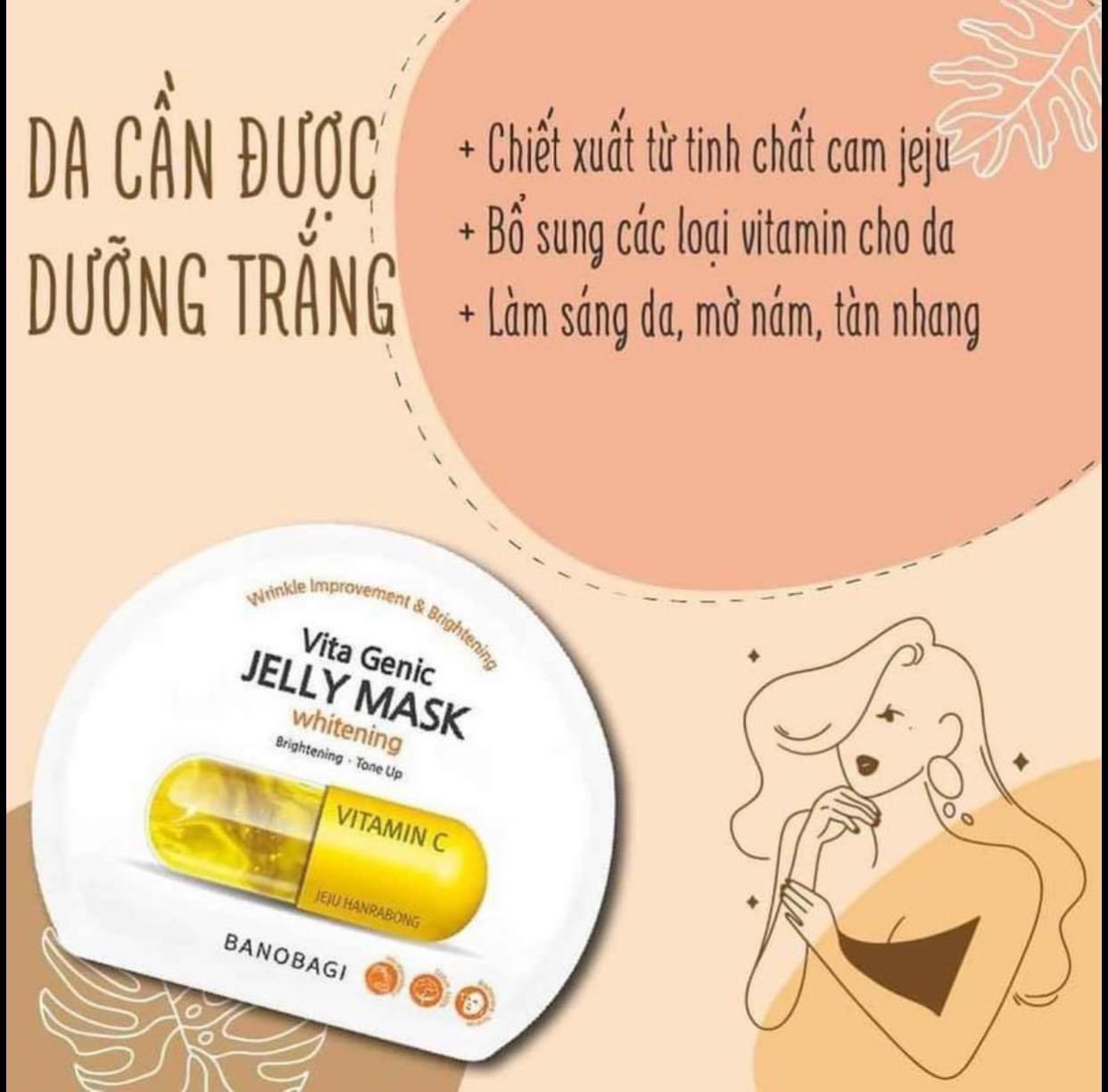 [Hoàn Tiền 8%]Mặt nạ dưỡng ẩm da Banobagi Vita Genic Jelly Mask ( lẻ 1 miếng)
