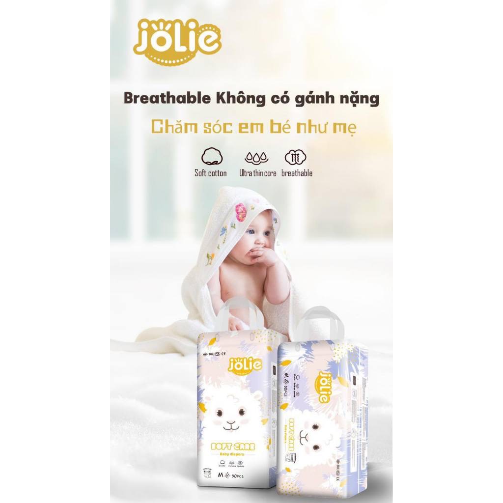 [Only Order in Quantity of 100 Pieces] Jolie Diapers for Children, Combo of 50-100 Pieces, Thin and Lightweight, Super Cheap