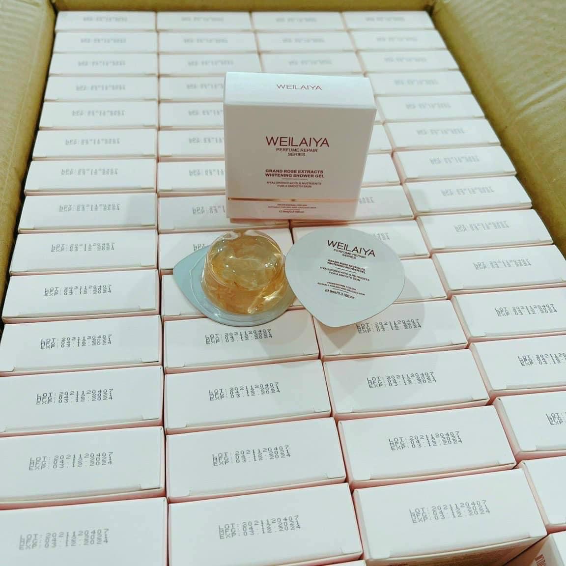 [Size mini] Sữa Tắm Nước Hoa Weilaiya Tinh Chất Hoa Hồng Damask Hũ 9ml