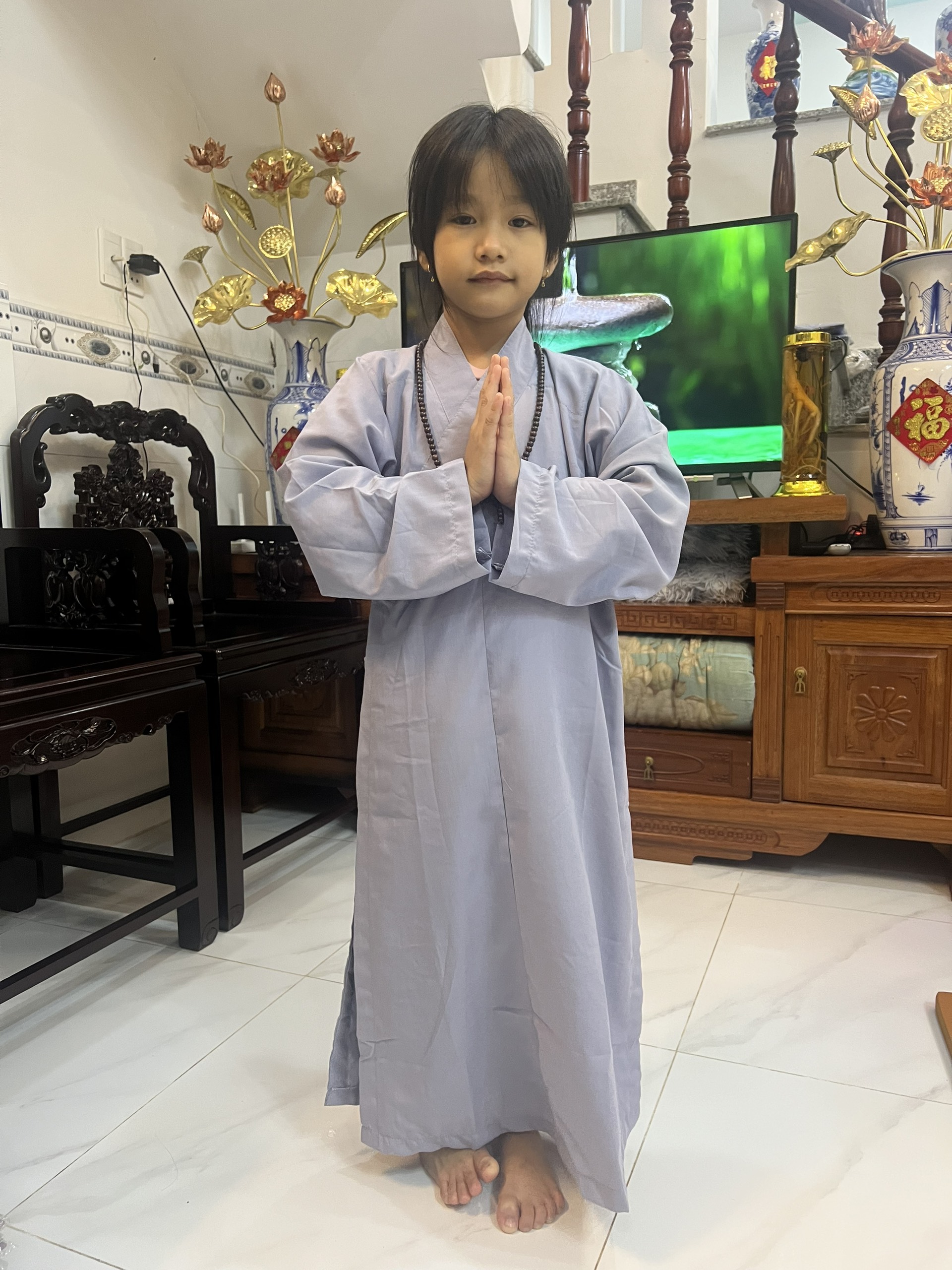 áo tràng vải kate mỏng - dành cho bé