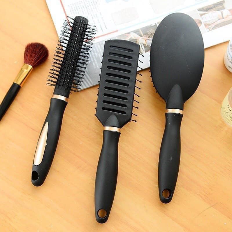 Set 3 Lược Chống Rối Tóc Cao Cấp  (gỡ rối + chải khô nhanh + bảo vệ tóc)