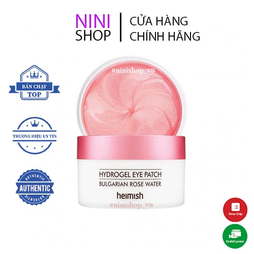 Mặt nạ đắp mắt Heimish Bulgarian Rose Hydrog.el Eye Patch 60ea (Renewal)